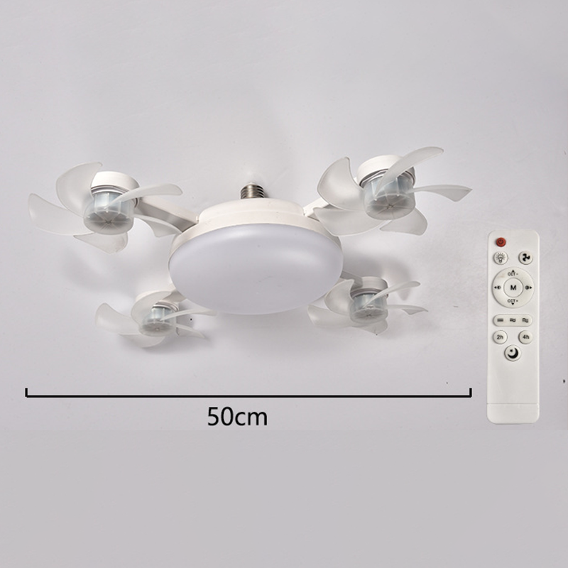 Uusi E27-kattotuuletin valolla – 2-in-1 hiljainen LED-tuuletinvalaisin