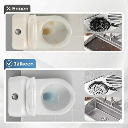 🚽 Nopeasti vaikuttavat viemärinavaustabletit – Sopivat keittiöön, kylpyhuoneeseen ja viemäreihin