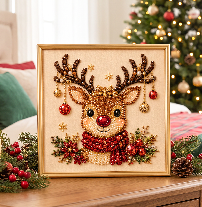 🔥 50 % ALENNUS – RAJOITETTU AIKA! 🎨💎 Rentouttava DIY Jouluaiheinen timanttimaalaussarja – Helppo aloittelijoille 🎄