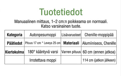 Teleskooppinen autonpesumoppi