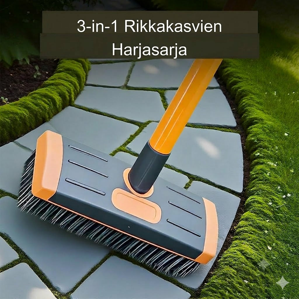 🧹Saumaharjasetti laatoille – 3-in-1 puutarhatyökalu terassille ja ajotielle