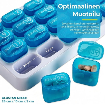 Kuukauden pillerirasia 31 päivää