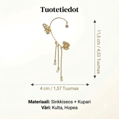 Yksinkertaiset klipsikorvakorut perhos-, kukka- ja hapsukoristeilla – Tyylikkäät, mukavat eikä vaadi reikiä korviin