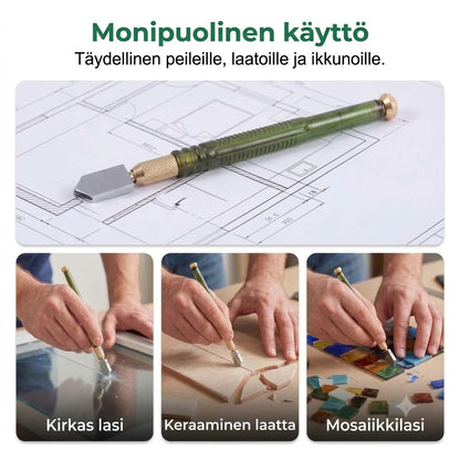 Ammattimainen timanttilasileikkuri – Karkaistusta metalliseoksesta valmistettu leikkuuterä