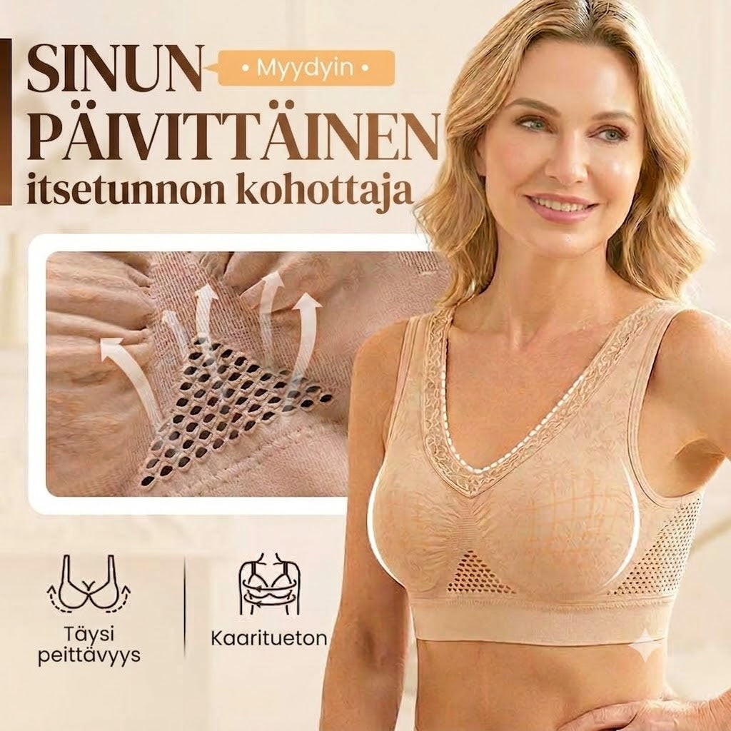 Mukavat muotoilevat rintaliivit ilman kiinnitystä – Valmistettu puhtaasta puuvillasta