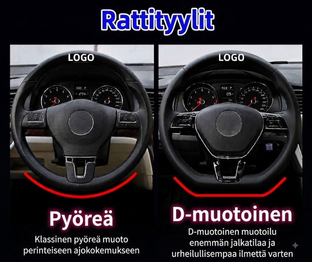 Yksilöllinen ohjauspyörän päällinen – Räätälöityä tyyliä ja optimaalinen pito autollesi
