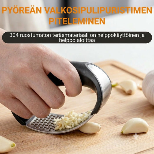 Valkosipulipuristin: Kannettava ruostumaton teräs valkosipulipuristin