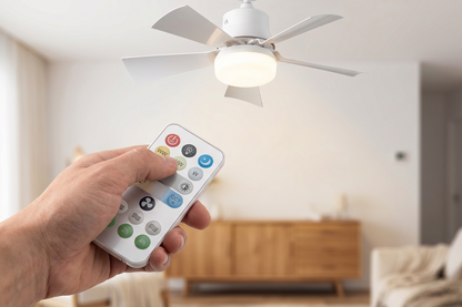 2-in-1-kattotuuletin LED-valaistuksella - Kaukosäädin sisältyy