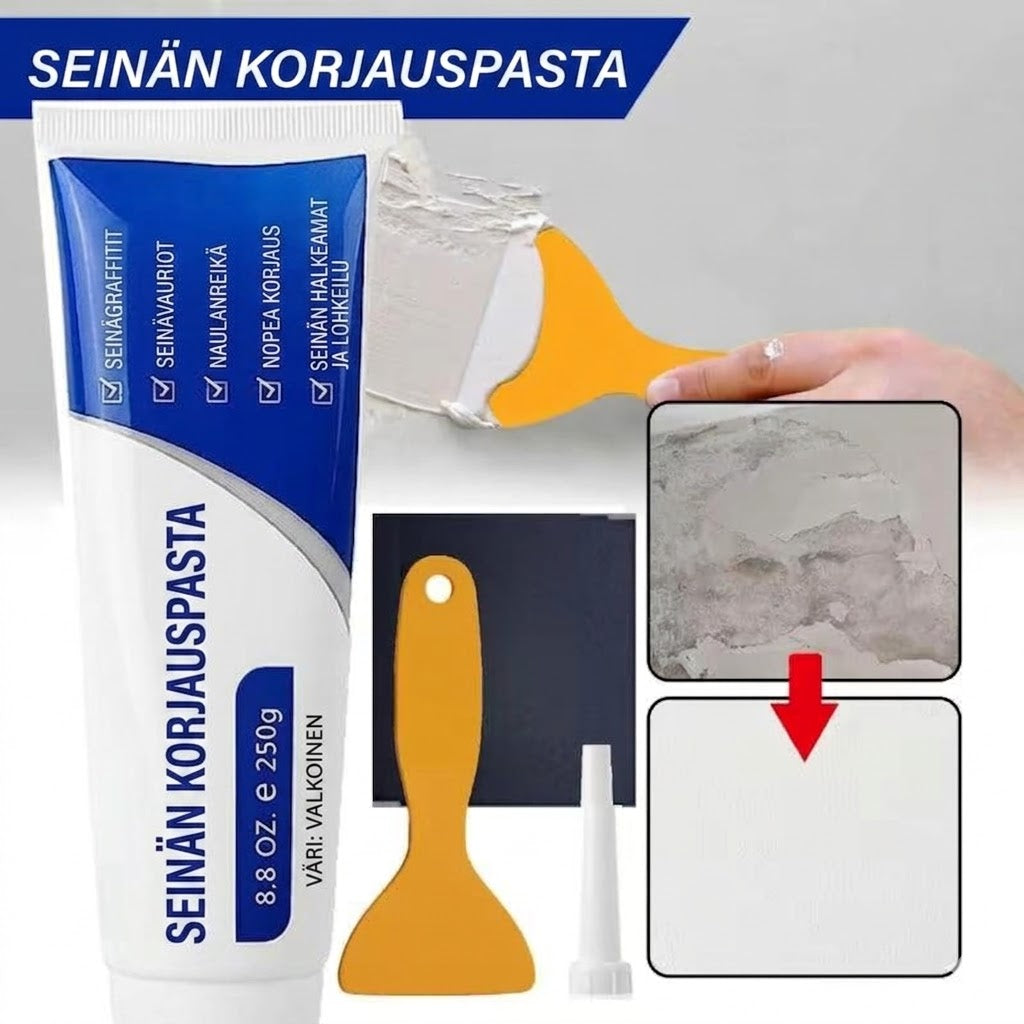 Seinätasoite Valkoinen - 250g - Korjauspasta rei’ille ja halkeamille