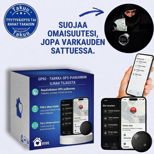 GP90 – Tarkka GPS-paikannin ilman kuukausimaksua (Android / iOS)
