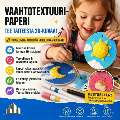 👩‍🎨🔮 Turvallinen vaahtopaperi lapsille – Pehmeä ja joustava, ihanteellinen askarteluun, oppimiseen ja lasten käsitöihin 🎁✂️