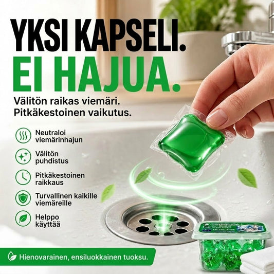 Puhdistus- ja hajunpoistotabletit viemäriputkille
