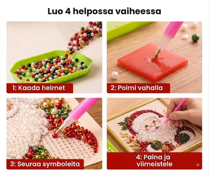🔥 50 % ALENNUS – RAJOITETTU AIKA! 🎨💎 Rentouttava DIY Jouluaiheinen timanttimaalaussarja – Helppo aloittelijoille 🎄