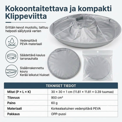 Vedenpitävä hiustenleikkausviitta kerääjällä – Kokoontaitettava sateenvarjoviitta kotiparturointiin