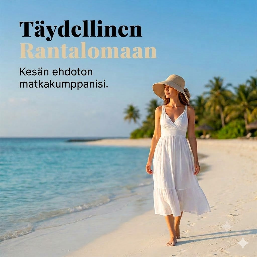 🎀 Naisten leveälierinen aurinkohattu rusetilla – Kokoontaitettava