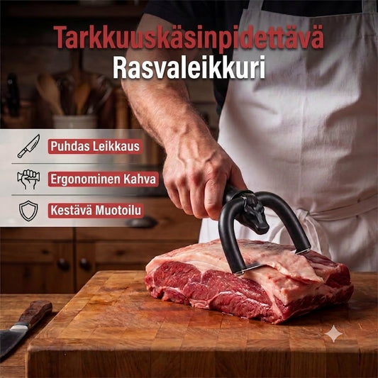 Kädessä pidettävä rasvanpoistaja naudan- ja sianlihalle