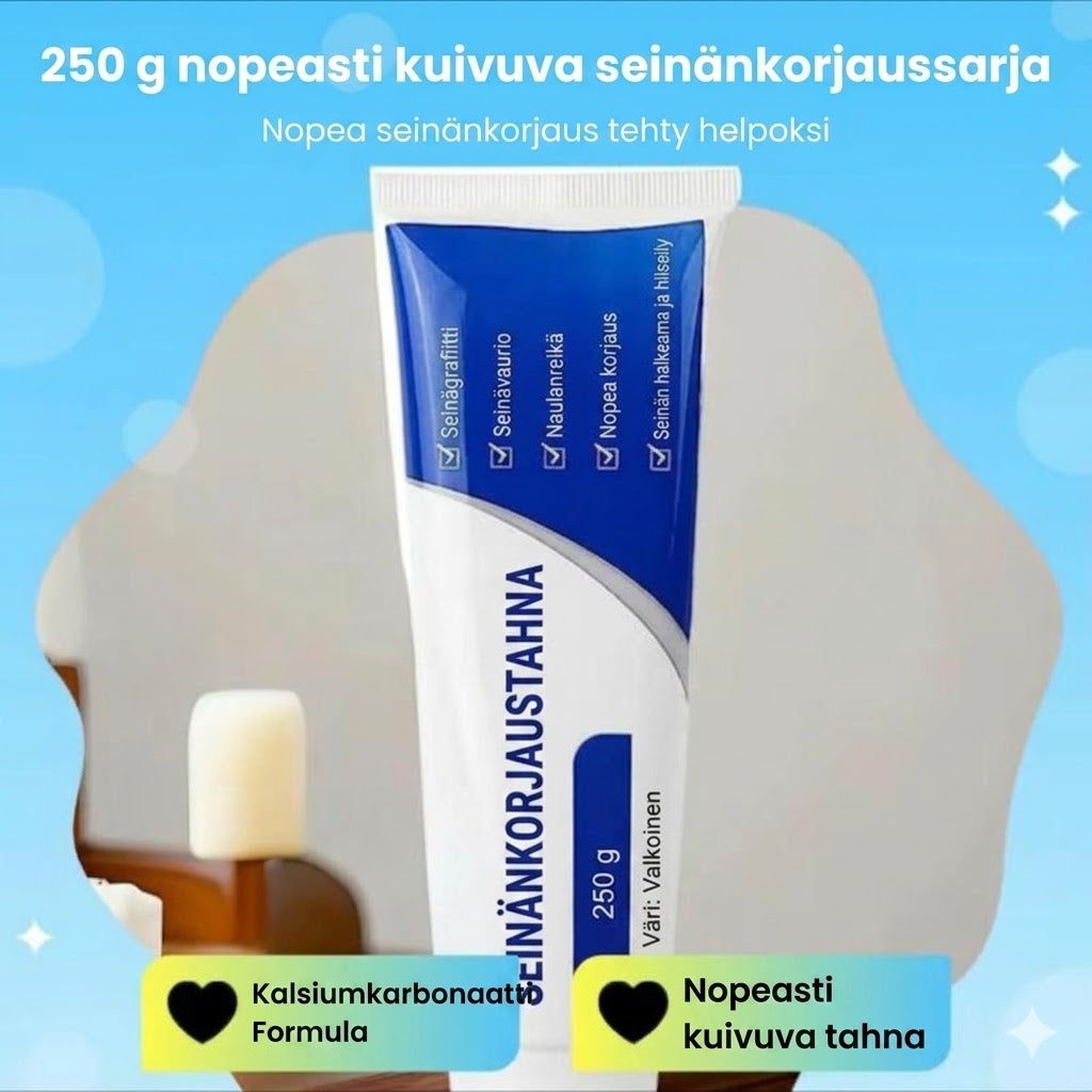 Seinätasoite Valkoinen - 250g - Korjauspasta rei’ille ja halkeamille