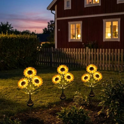 🌻 Aurinkokäyttöinen auringonkukka-puutarhavalo – Näyttää aivan aidolta auringonkukalta