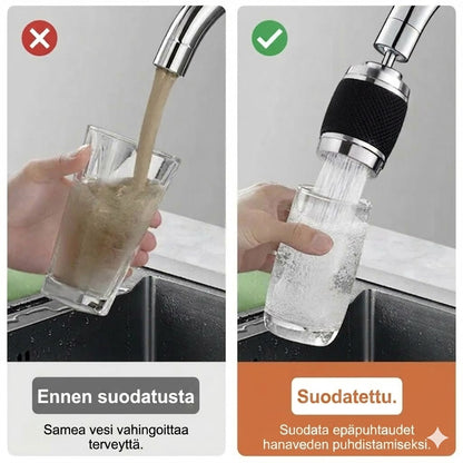 Kompakti vedensuodatin hanaan – Nopeasti asennettava hanasuodatin (1+1 Ilmaiseksi)