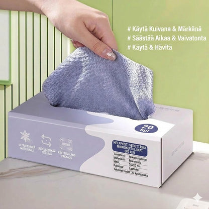Uudelleenkäytettävä puhdistusliina