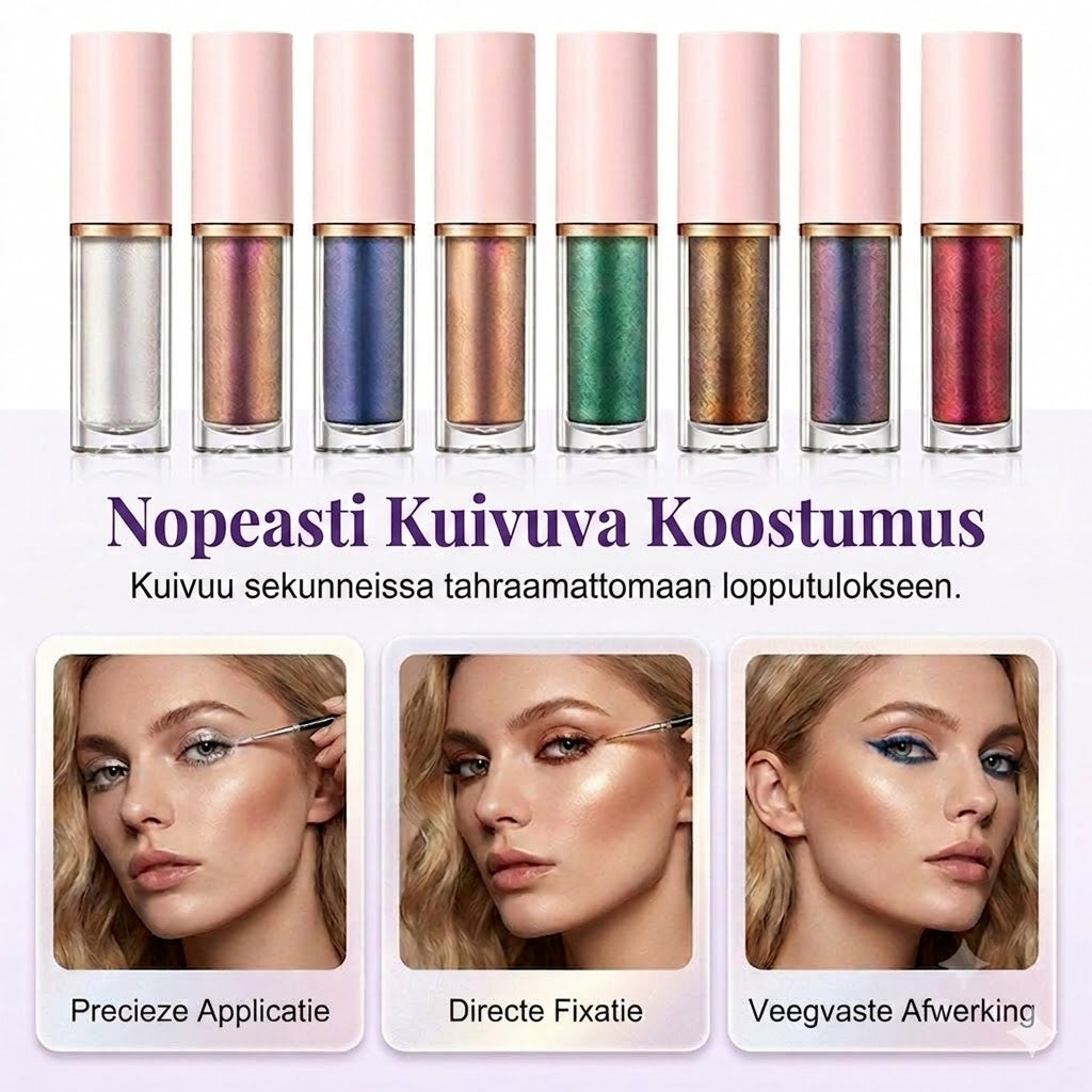 ✨ 8-osainen nestemäinen glitter-silmänrajauskynäsetti