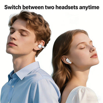 2-in-1 Langattomat Bluetooth-kuulokkeet korvakoukuilla ja nappikuulokkeilla – 30 tunnin toistoaika