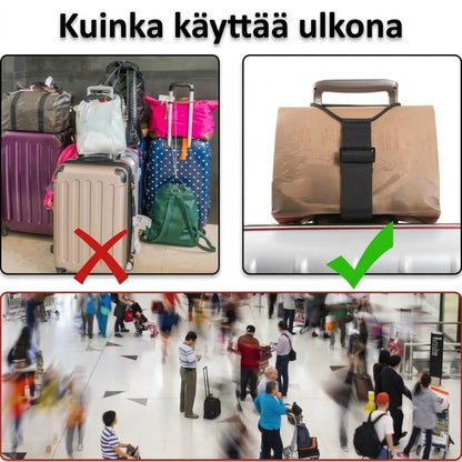 2 kpl monitoimiset matkalaukkuhihnat