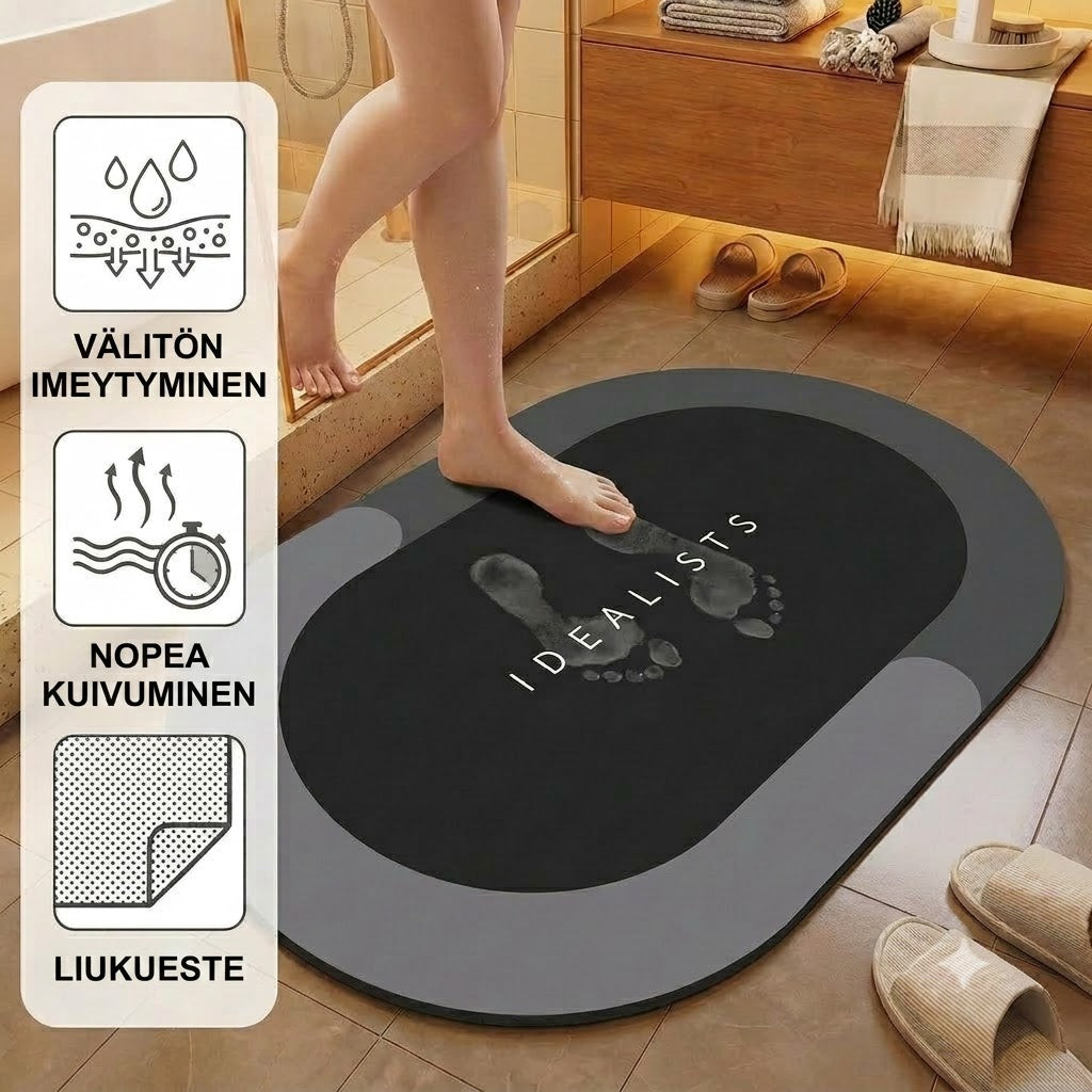 Nopeasti kuivuva kylpyhuoneen matto