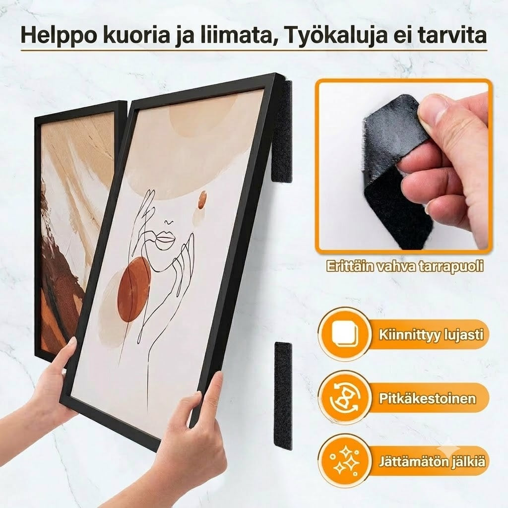 Vahva itsekiinnittyvä tarranauha (1 setti / 20 kpl)