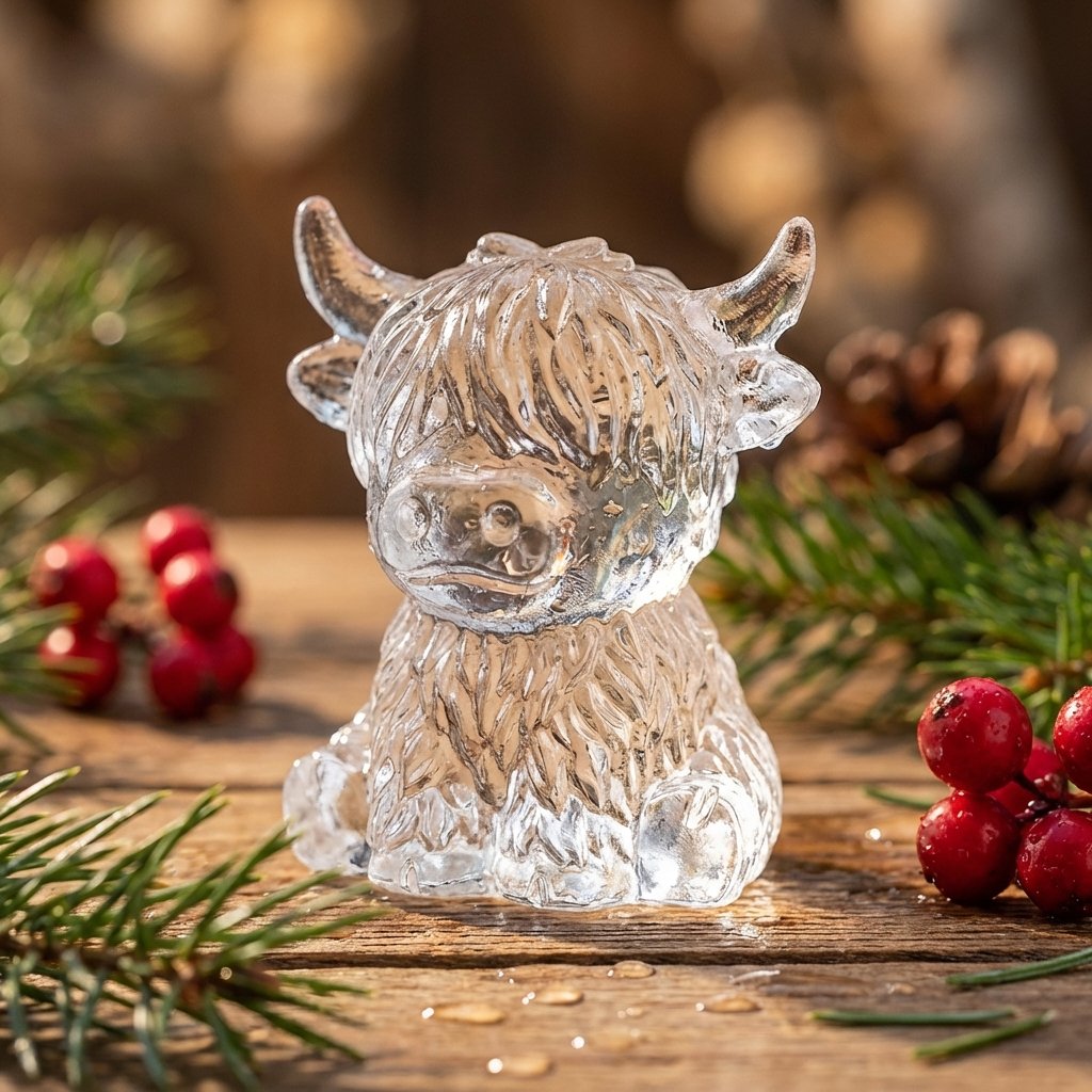 🐮 Mini ylämaankarja -jääpalamuotti – 3D-silikonia jääpaloille