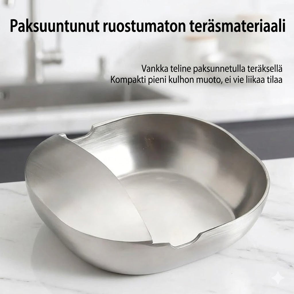 Ylellinen ruostumattomasta teräksestä valmistettu lusikkateline keittiön työtasolle – Korkealaatuinen kauhanpidike