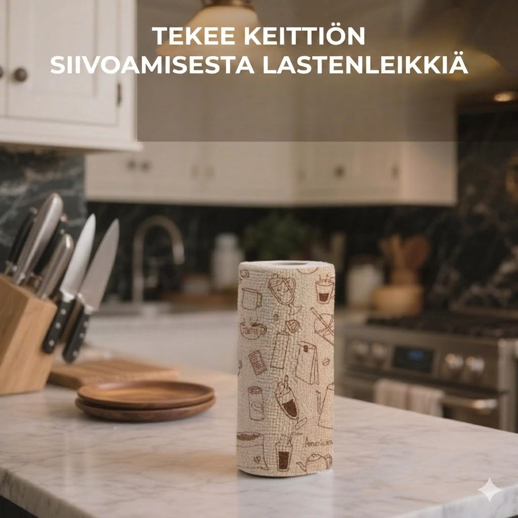 Uudelleenkäytettävät mikrokuituliinat rullassa – Revittävät puhdistusliinat