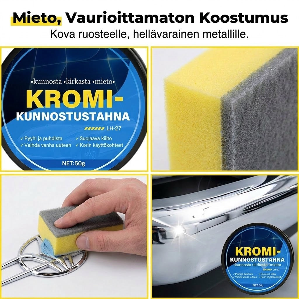 Kromipinnoitteen korjaustahna