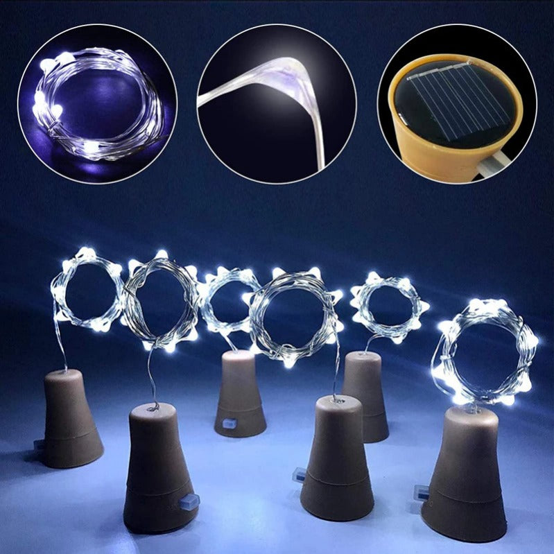 LED-korkkivalosarja pulloon DIY – Tunnelmallinen lankavalaistus koristeluun