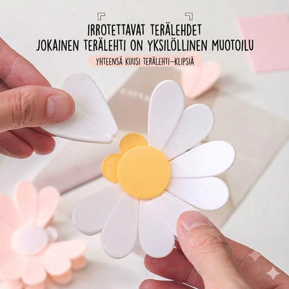 🌼 Kukanmuotoiset sulkijasulkimet – Snacksien ja elintarvikkeiden säilytykseen (4 kpl)