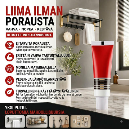 🔥📢 Rajoitettu tarjous: Osta 1 Saat 1 Ilmaiseksi! ✨ Naulaton liima – Vahva pito ilman porausta, ihanteellinen kaikkiin liimaustarpeisiisi! ✨