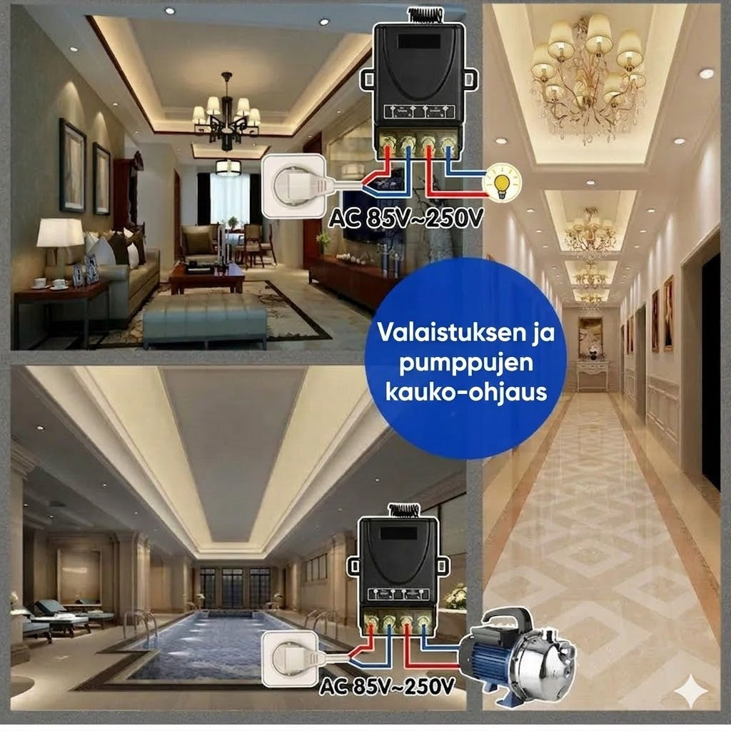 💥Langaton kaukosäädin- ja vastaanotinsarja - Universaali - Plug & Play - Ei tarvita kaapeleita⚡