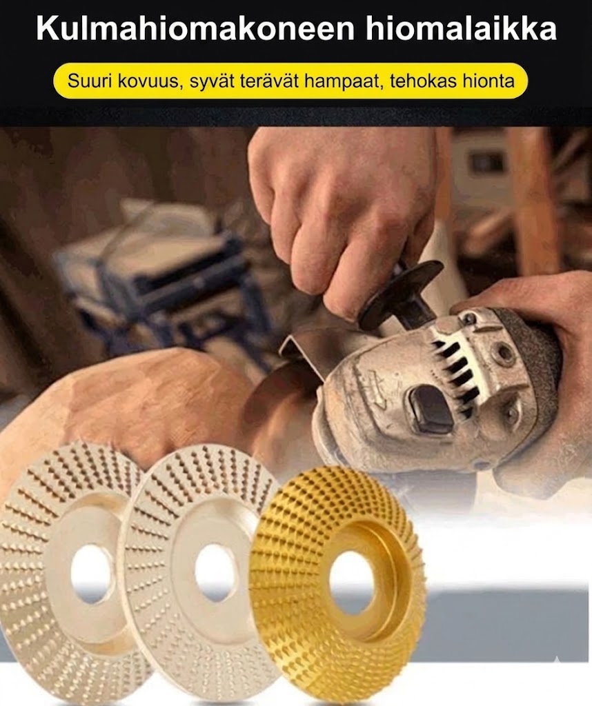 ⚙️ Hiomalaikat puuntyöstöön – Nopeasti leikkaavat, terävät ja kestävät, sopivat kulmahiomakoneisiin