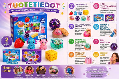 Hauska & Söpö Squishy Box – Suosittu bestseller maagisessa mysteerilaatikossa!