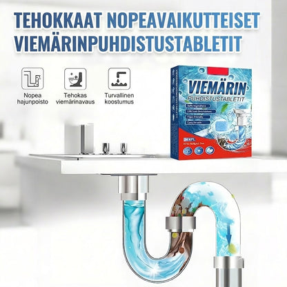 🚽 Nopeasti vaikuttavat viemärinavaustabletit – Sopivat keittiöön, kylpyhuoneeseen ja viemäreihin