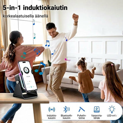 Langaton induktiokaiutin ja puhelinteline