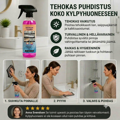 Kylpyhuoneen puhdistusaine – Yleispuhdistusaine kylpyammeille, pesualtaille ja lasille
