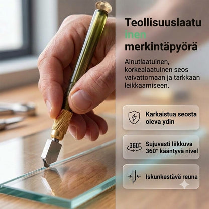 Ammattimainen timanttilasileikkuri – Karkaistusta metalliseoksesta valmistettu leikkuuterä