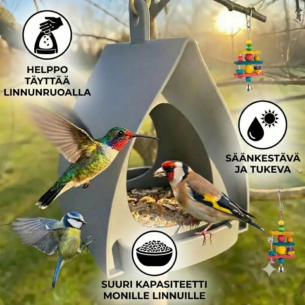 Hanging lintulauta – Suuri kapasiteetti, ihanteellinen puutarhaan ja parvekkeelle