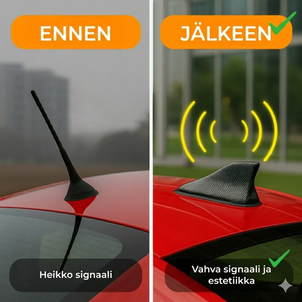 Hainevä auton antennivahvistin - Parannettu radiovastaanotto
