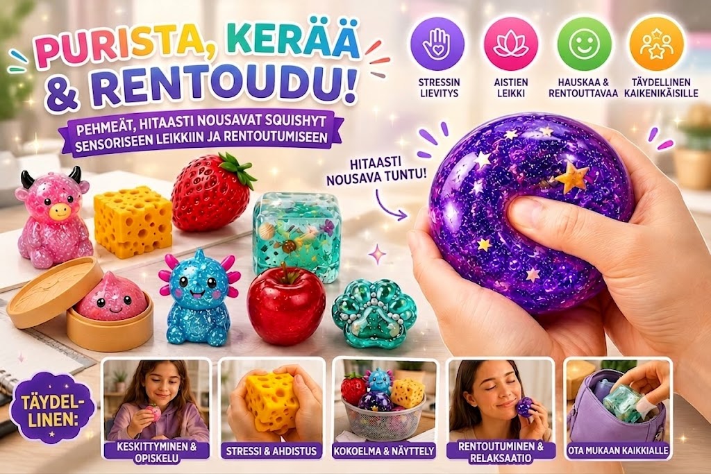 Hauska & Söpö Squishy Box – Suosittu bestseller maagisessa mysteerilaatikossa!
