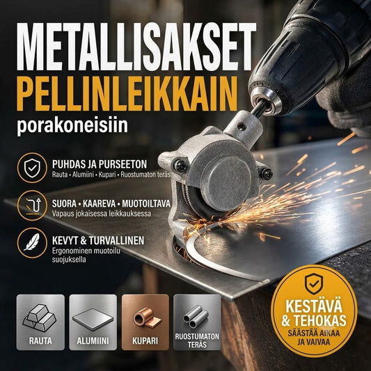 Porakoneen levyleikkurilisäosa – Sähköiset peltisakset ja levyleikkuri