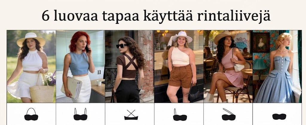 Olkaimettomat push-up-rintaliivit