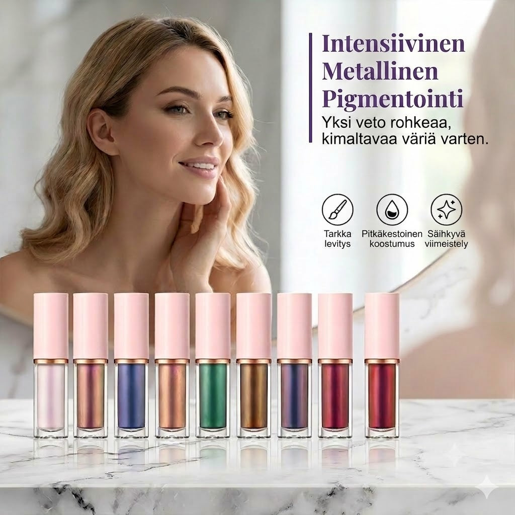 ✨ 8-osainen nestemäinen glitter-silmänrajauskynäsetti