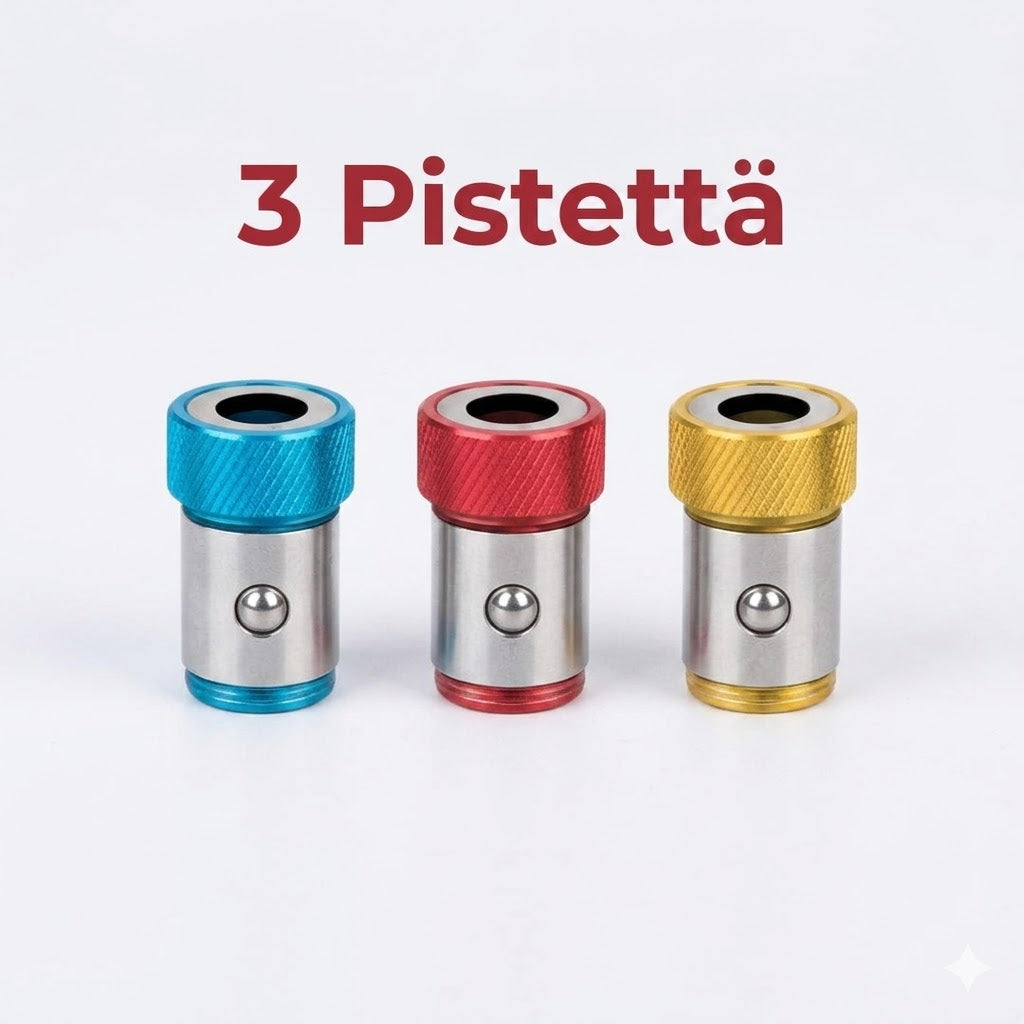 Universaali magneettirengas ruuvauskärjille – 3 kappaleen setti
